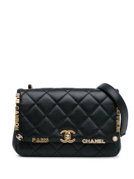 CHANEL Pre-Owned 2023 gesteppte Paris Monaco Flap Umhängetasche - Schwarz von CHANEL Pre-Owned