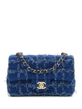 CHANEL Pre-Owned Mini Classic Flap Tweed-Schultertasche - Blau von CHANEL Pre-Owned