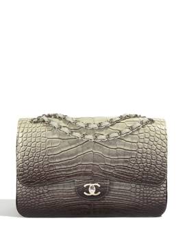 CHANEL Pre-Owned Jumbo Schultertasche mit Double Flap - Grau von CHANEL Pre-Owned