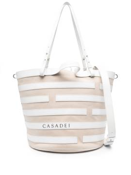 Casadei Gestreifte Tasche - Nude von Casadei