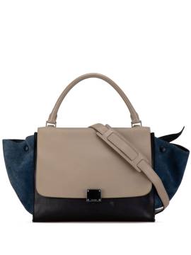 Céline Pre-Owned 2012 große Tricolor Trapeze Satchel-Tasche - Schwarz von Céline Pre-Owned