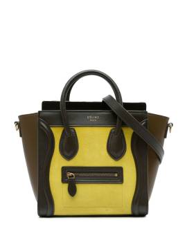 Céline Pre-Owned 2014 nano Luggage Tote Satchel-Tasche aus Nubukleder - Gelb von Céline Pre-Owned