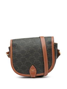 Céline Pre-Owned 2020 mittelgroße Triomphe Coated Canvas Folco Umhängetasche - Braun von Céline Pre-Owned