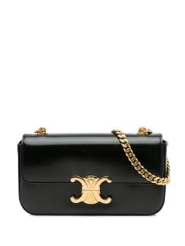 Céline Pre-Owned 2023 Shiny Triomphe Claude Chain Schultertasche aus Kalbsleder - Schwarz von Céline Pre-Owned