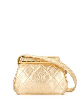 CHANEL Pre-Owned 1990 Gesteppte Schultertasche - Gold von CHANEL Pre-Owned