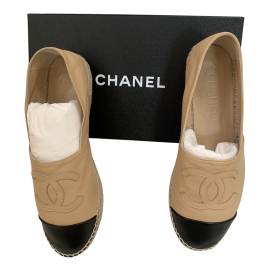 Chanel Leder Espadrilles von Chanel