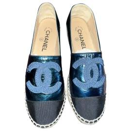 Chanel Leder Espadrilles von Chanel