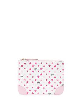 Chiara Ferragni Clutch mit Print - Weiß von Chiara Ferragni