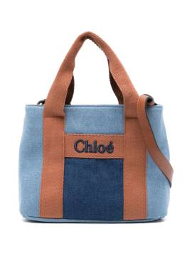 Chloé Kids Jeans-Shopper mit Logo-Stickerei - Blau von Chloé Kids