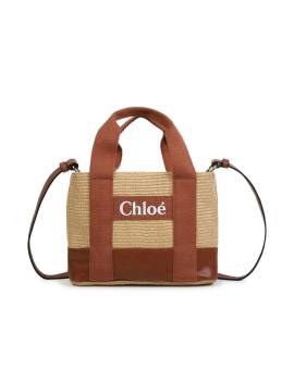 Chloé Kids Schultertasche mit Logo - Nude von Chloé Kids