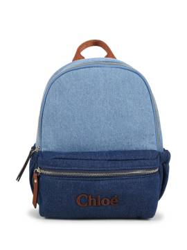 Chloé Kids Rucksack mit Logo-Stickerei - Blau von Chloé Kids