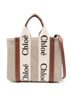 Chloé Handtasche mit Logo-Print - Nude von Chloé