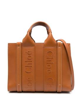 Chloé Handtasche mit Logo-Stickerei - Braun von Chloé