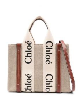 Chloé Kleine Woody Handtasche - Weiß von Chloé