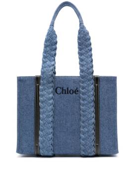 Chloé Mittelgroßer Woody Shopper - Blau von Chloé