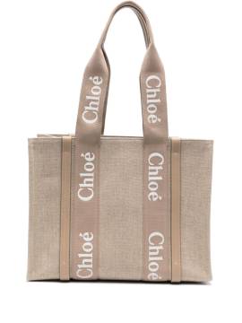 Chloé Mittelgroßer Woody Shopper - Nude von Chloé