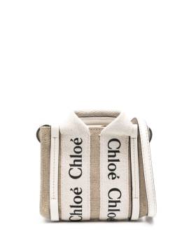 Chloé Nano Woody Handtasche - Weiß von Chloé