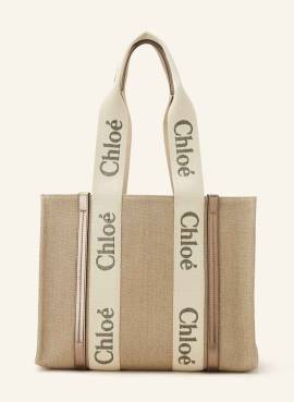 Chloé Shopper Woody beige von Chloé