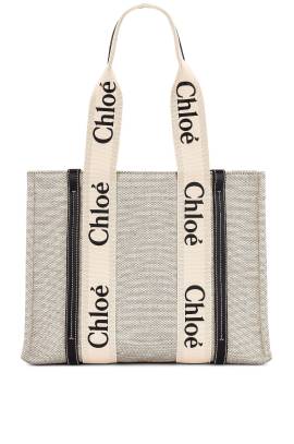 Chloe TASCHE WOODY in Weiß & Blau - Beige. Size all. von Chloe