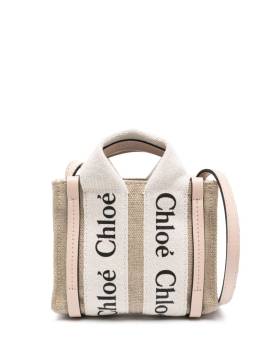 Chloé Woody Mini-Tasche - Grau von Chloé