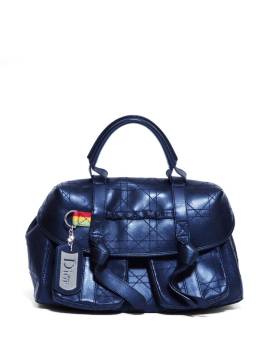 Christian Dior Pre-Owned 1990 Cannage Flap Handtasche mit Rasta-Detail - Schwarz von Christian Dior
