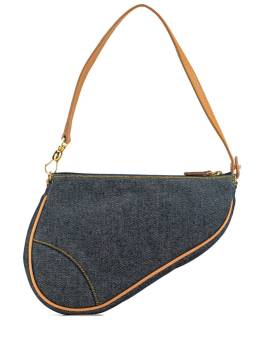 Christian Dior Pre-Owned 1999-2001 Saddle Pochette Schultertasche aus Denim - Blau von Christian Dior