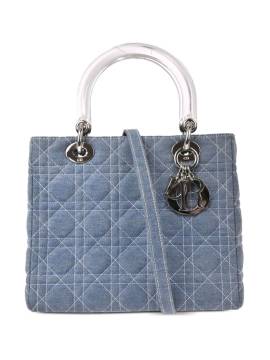 Christian Dior Pre-Owned 1999 Lady Dior Cannage Tote Bag - Blau von Christian Dior