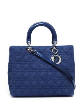Christian Dior Pre-Owned 2000 große Cannage Lady Dior Handtasche - Blau von Christian Dior