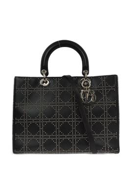 Christian Dior Pre-Owned 2003 Cannage Lady Dior Handtasche mit Nieten - Schwarz von Christian Dior