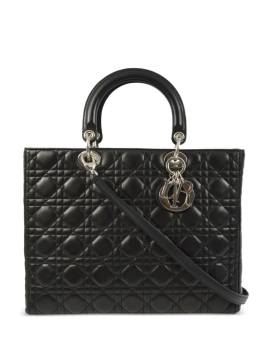 Christian Dior Pre-Owned 2008 große Cannage Lady Dior Handtasche - Schwarz von Christian Dior