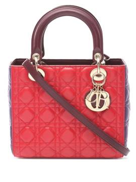 Christian Dior Pre-Owned 2010-2024 mittelgroße Cannage Lady Dior Satchel-Tasche - Rot von Christian Dior