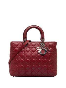 Christian Dior Pre-Owned 2010 Large Cannage Lambskin Lady Dior satchel - Rot von Christian Dior
