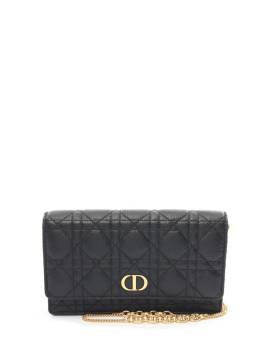 Christian Dior Pre-Owned 2010s Cannage Caro Portemonnaie mit Kettenriemen - Schwarz von Christian Dior