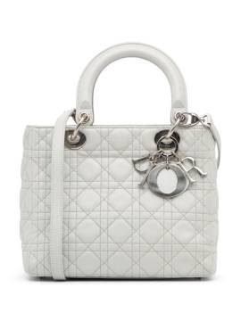 Christian Dior Pre-Owned 2011 mittelgroße Cannage Lady Dior Handtasche - Weiß von Christian Dior