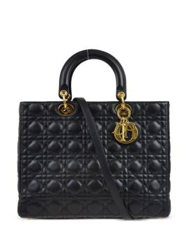 Christian Dior Pre-Owned 2012 Lady Dior Cannage Tasche - Schwarz von Christian Dior