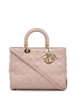 Christian Dior Pre-Owned 2013 Large Lambskin Cannage Lady Dior satchel - Rosa von Christian Dior