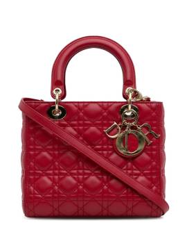 Christian Dior Pre-Owned 2014 Medium Lambskin Cannage Lady Dior satchel - Rot von Christian Dior