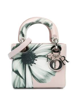 Christian Dior Pre-Owned 2014 mini Deerskin Flower Lady Dior Satchel-Tasche mit Print - Rosa von Christian Dior