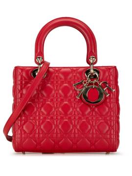 Christian Dior Pre-Owned 2015 mittelgroße Cannage Lady Dior Satchel-Tasche - Rot von Christian Dior