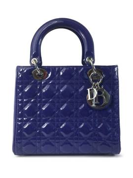 Christian Dior Pre-Owned 2015 Pre-Owned Dior Medium Patent Cannage Lady satchel - Blau von Christian Dior
