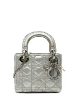 Christian Dior Pre-Owned 2015 mini Cannage Lady Dior Satchel-Tasche - Silber von Christian Dior