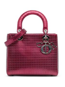 Christian Dior Pre-Owned 2016 mittelgroße Microcannage Lady Dior Satchel-Tasche - Rosa von Christian Dior