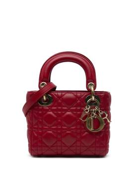 Christian Dior Pre-Owned 2016 mini Cannage Lady Dior Satchel-Tasche - Rot von Christian Dior