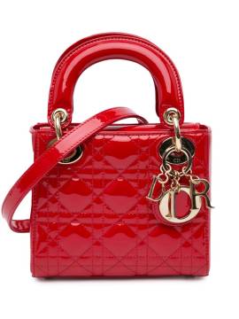 Christian Dior Pre-Owned 2016 mini Cannage Lady Dior Satchel-Tasche - Rot von Christian Dior