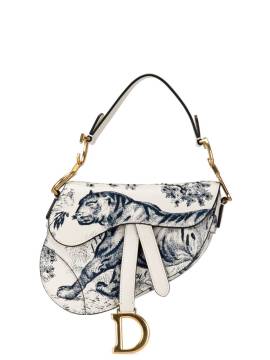 Christian Dior Pre-Owned 2018 mini Toile de Jouy Saddle Schultertasche - Weiß von Christian Dior