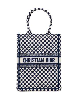 Christian Dior Pre-Owned 2020 DiorAmour Dots Vertical Book Tote Bag - Blau von Christian Dior