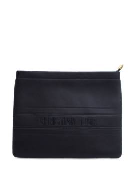 Christian Dior Pre-Owned 2020 Clutch aus Kalbsleder mit Logo-Prägung - Schwarz von Christian Dior