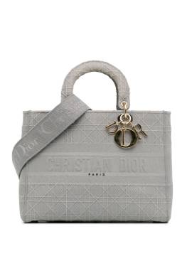 Christian Dior Pre-Owned 2020 große Cannage Lady D-Lite Satchel-Tasche - Grau von Christian Dior