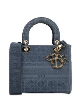 Christian Dior Pre-Owned 2020 mittelgroße Cannage Lady D-Lite Satteltasche - Blau von Christian Dior