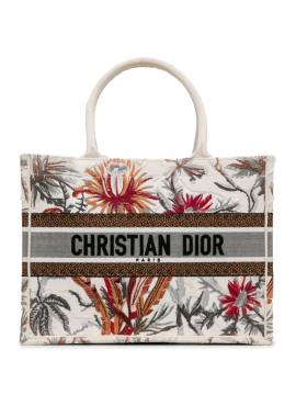 Christian Dior Pre-Owned 2020 mittelgroße Toile de Jouy Tropicalia Book Tote Bag - Weiß von Christian Dior